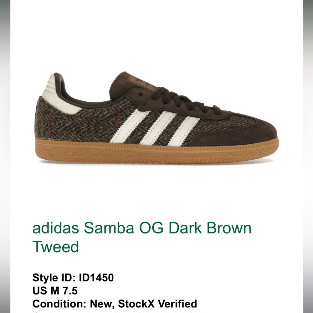 Adidas Samba OG Brown Tweed Sneakers